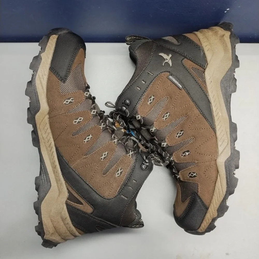 Eddie Bauer Maple Ridge Hiking Boots Men US 9 Multi Leather Weatherproof Lace Up